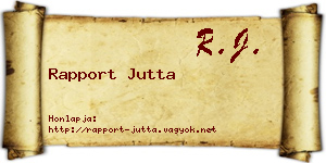 Rapport Jutta névjegykártya